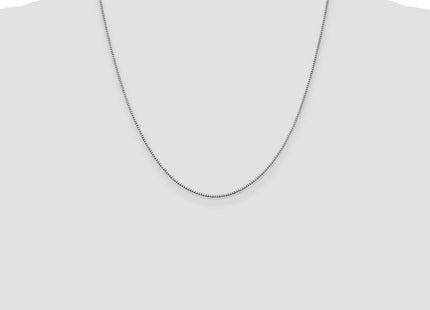 14K White Gold Box with Lobster Clasp Chain (Style WLB095-20)
