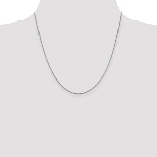 14K White Gold Box with Lobster Clasp Chain (Style WLB095-20)