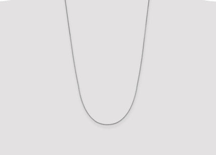 14K White Gold Box with Lobster Clasp Chain (Style WLB095-26)