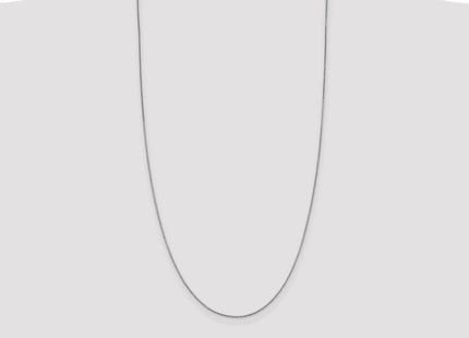 14K White Gold Box with Lobster Clasp Chain (Style WLB095-28)