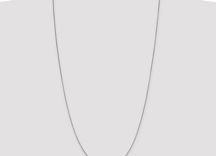 14K White Gold Box with Lobster Clasp Chain (Style WLB095-30)