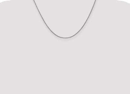 14K White Gold Box with Lobster Clasp Chain (Style WLB100-18)