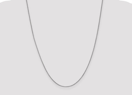 14K White Gold Box with Lobster Clasp Chain (Style WLB100-24)