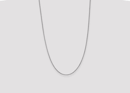 14K White Gold Box with Lobster Clasp Chain (Style WLB100-26)