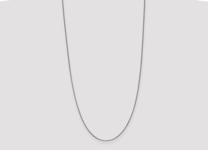 14K White Gold Box with Lobster Clasp Chain (Style WLB100-28)