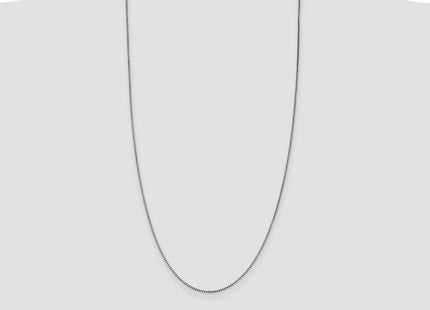 14K White Gold Box with Lobster Clasp Chain (Style WLB105-28)