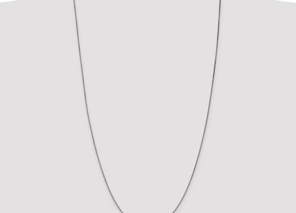 14K White Gold Box with Lobster Clasp Chain (Style WLB105-30)
