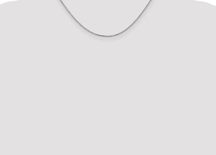 14K White Gold Box with Lobster Clasp Chain (Style WLB110-16)
