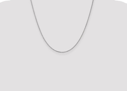 14K White Gold Box with Lobster Clasp Chain (Style WLB110-20)