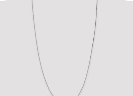 14K White Gold Box with Lobster Clasp Chain (Style WLB110-30)