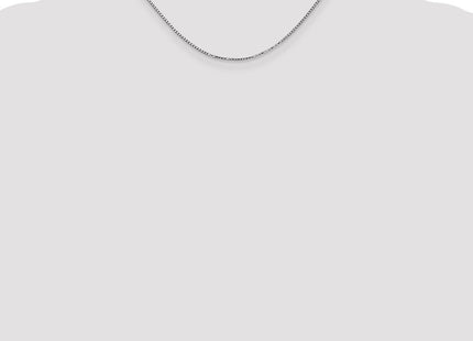 14K White Gold Box with Lobster Clasp Chain (Style WLB125-14)