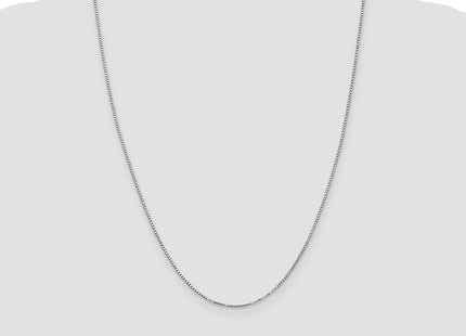 14K White Gold Box with Lobster Clasp Chain (Style WLB125-24)