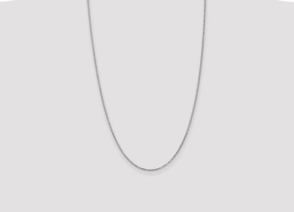 14K White Gold Box with Lobster Clasp Chain (Style WLB125-26)