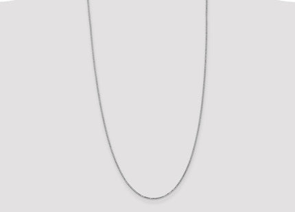 14K White Gold Box with Lobster Clasp Chain (Style WLB125-28)