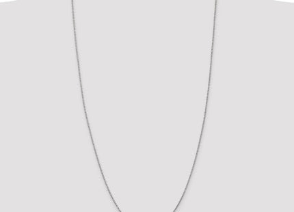 14K White Gold Box with Lobster Clasp Chain (Style WLB125-30)