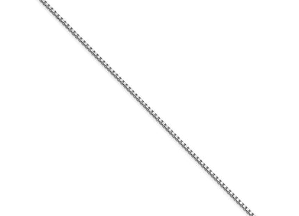 14K White Gold Box with Lobster Clasp Bracelet (Style WLB200-7)