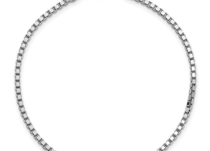 14K White Gold Box with Lobster Clasp Bracelet (Style WLB200-7)