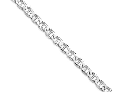 14K white gold anchor link anchor chain, alternate view