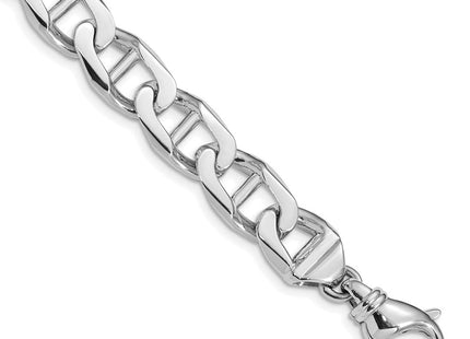 14K white gold anchor link anchor bracelet
