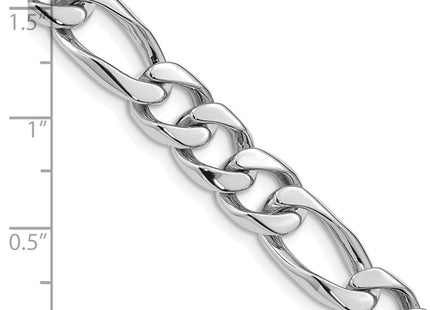 14K white gold figaro link bracelet, alternate view