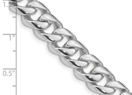 14K white gold curb link bracelet, alternate view
