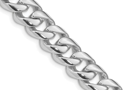 14K white gold curb link bracelet