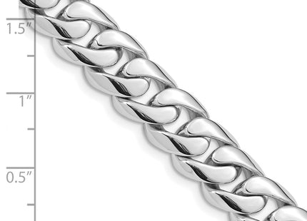 14K white gold curb link chain, alternate view