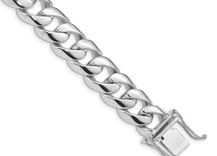14K white gold curb link chain