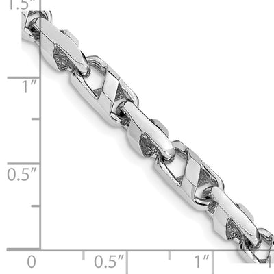 14K White Gold Fancy Link with Fancy Lobster Clasp Chain, 18 x 5.5mm