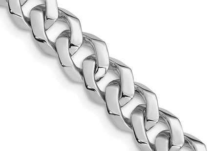 14K White Gold Hand Polished Fancy Link with Fancy Lobster Clasp Chain (per inch) (Style WLK375)