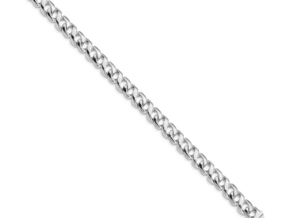 14K White Gold 8. Hand Polished Fancy Link with Fancy Lobster Clasp Bracelet, 1 x 8.75mm