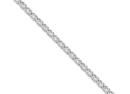 14K white gold bracelet, alternate view