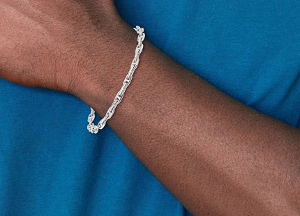 14K white gold bracelet, further view