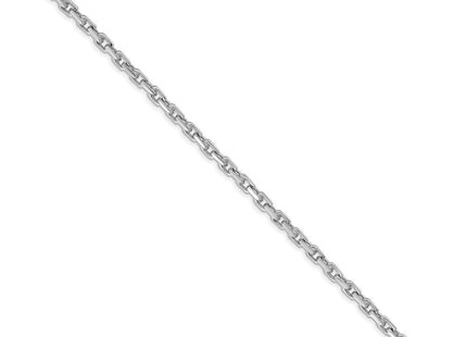14K White Gold 7. Hand Polished Fancy Link with Lobster Clasp Bracelet