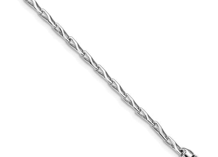 14K 7. Hand Polished Fancy Link with Lobster Clasp Necklace