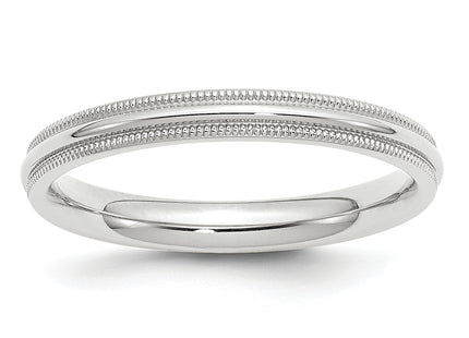 14K white gold wedding band, additional view