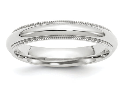14K white gold wedding band