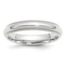 14k White Gold Milgrain Half Round Comfort Fit Wedding Band Size 8.5