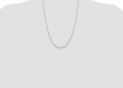 14K White Gold Diamond-cut Milano Rope with Lobster Clasp Chain (Style WMIL030-24)