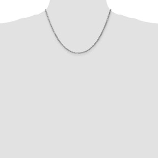 14k White Gold D/C Milano Rope Chain (Style WMIL045-18)