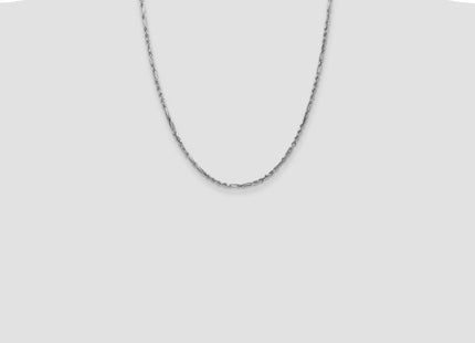 14k White Gold D/C Milano Rope Chain (Style WMIL045-22)