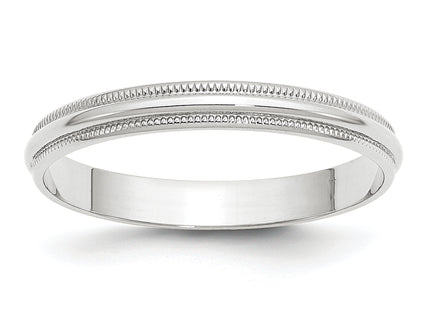 14K white gold wedding band, additional view