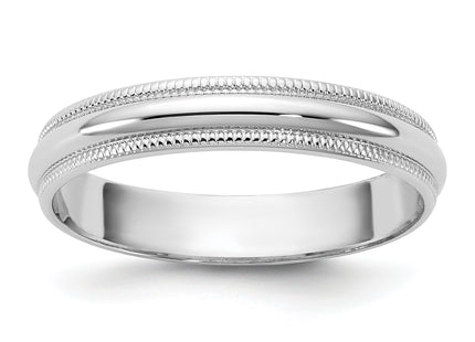 14K white gold wedding band