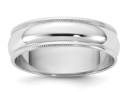 14K white gold wedding band, additional view