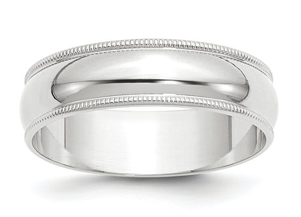 14K white gold wedding band