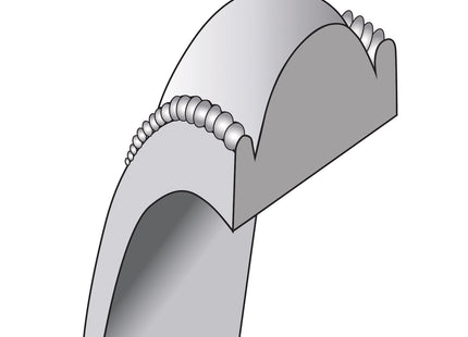 Sterling Silver Rhodium-plated Half Round Milgrain Band