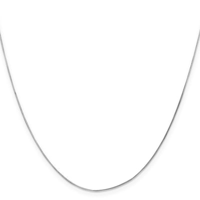 14K White Gold Octagonal Snake with Lobster Clasp Chain, 16 x 0.5mm