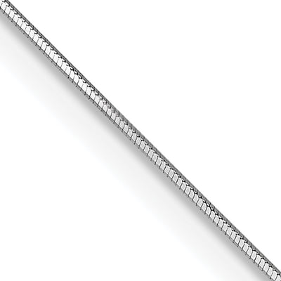 14K White Gold Octagonal Snake with Lobster Clasp Chain, 16 x 0.5mm