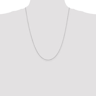 14K White Gold Octagonal Snake with Lobster Clasp Chain (Style WOS080-24)