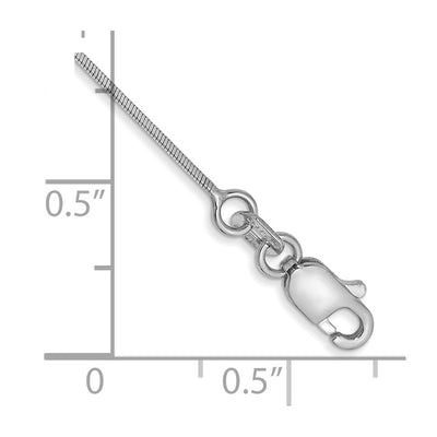 14K White Gold . Octagonal Snake with Lobster Clasp Bracelet
